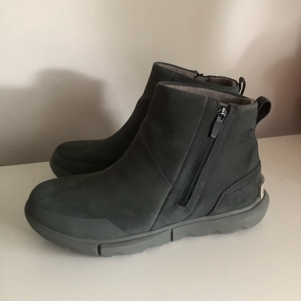 NEW Sorel Women’s Explorer II Bootie Quarry, Grill Waterproof Suede Boots